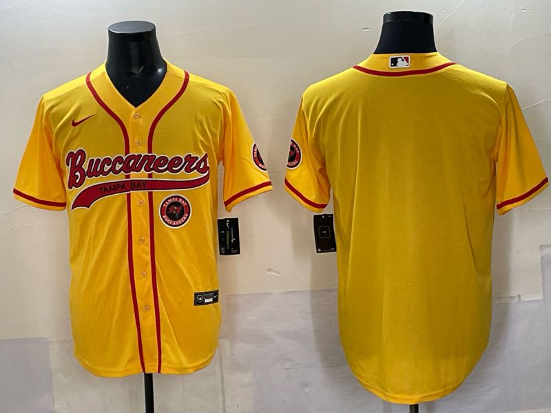Men 2025 Tampa Bay Buccaneers Blank Yellow Joint Name Nike Limited NFL Jersey style 03->tampa bay buccaneers->NFL Jersey